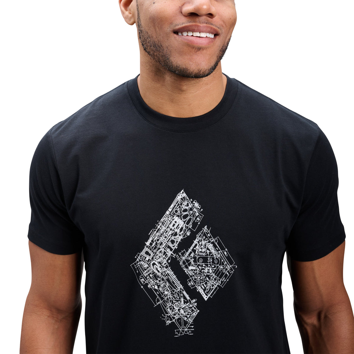 Men's Engineered Diamond Short Sleeve Tee | Black Diamond Featured