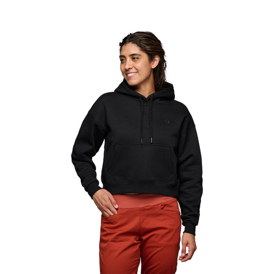 Women's Crop Pullover Hoody | Black Diamond Essential